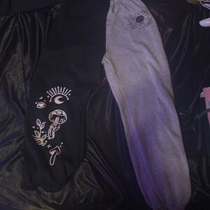 Sweatpants , was way too big for me and I ripped the left side and had to sew it